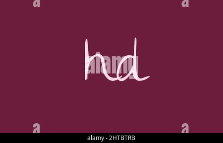 Alphabet letters Initials Monogram logo HD, DH, H and D Stock Vector