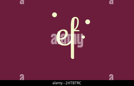 Alphabet letters Initials Monogram logo EF, FE, E and F Stock Vector