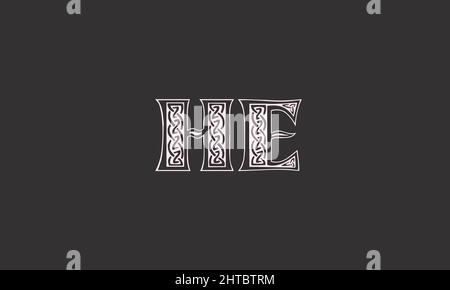 Alphabet letters Initials Monogram logo EH, HE, E and H Stock Vector