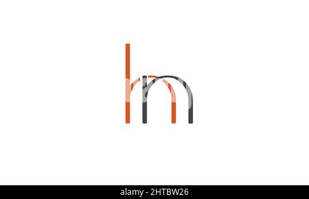 Alphabet letters Initials Monogram logo HN, NH, H and N Stock Vector