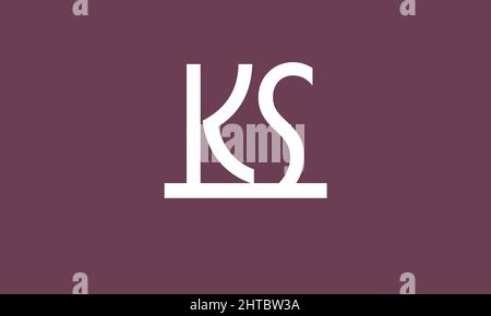 Alphabet letters Initials Monogram logo KS, SK, K and S Stock Vector