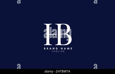 Alphabet letters Initials Monogram logo HB, BH, H and B Stock Vector