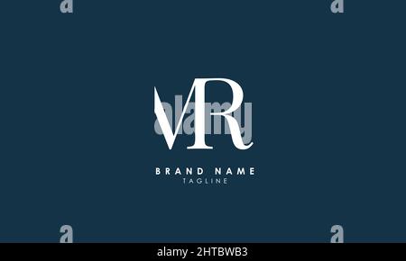 Alphabet letters Initials Monogram logo MR, RM, R and M Stock Vector