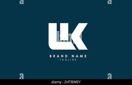 Alphabet letters Initials Monogram logo WK, KW, W and K Stock Vector