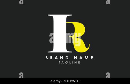 Alphabet letters Initials Monogram logo IR, RI, I and R Stock Vector