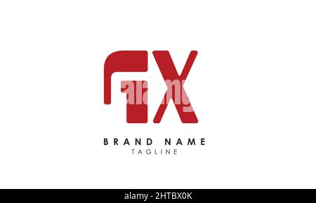 Alphabet letters Initials Monogram logo GX, XG, G and X Stock Vector
