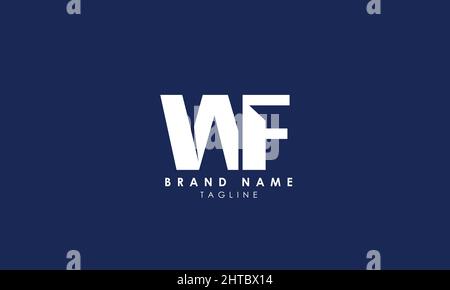Alphabet letters Initials Monogram logo WF, FW, W and F Stock Vector