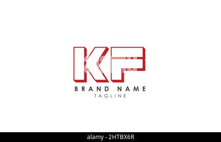 Alphabet letters Initials Monogram logo KF, FK, K and F Stock Vector