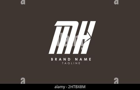 Alphabet letters Initials Monogram logo MH, HM, M and H Stock Vector