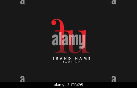 Alphabet letters Initials Monogram logo FU, UF, F and U Stock Vector