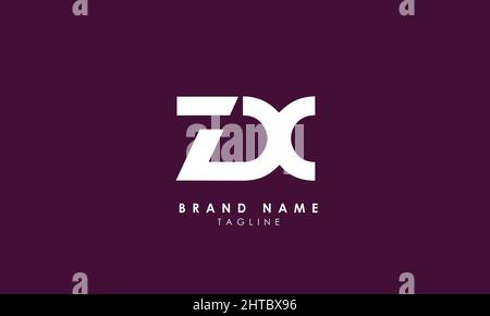 Alphabet letters Initials Monogram logo ZX, XZ, Z and X Stock Vector