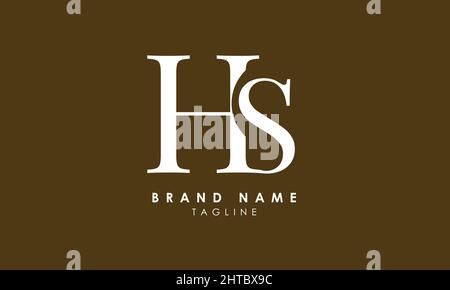 Alphabet letters Initials Monogram logo HS, SH, H and S Stock Vector
