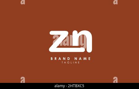 Alphabet letters Initials Monogram logo ZN, NZ, Z and N Stock Vector
