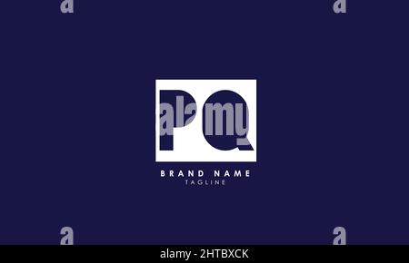 Alphabet letters Initials Monogram logo PQ, QP, P and Q Stock Vector