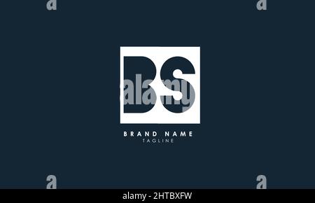 Alphabet letters Initials Monogram logo BS, SB, B and S Stock Vector