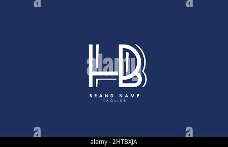 Alphabet letters Initials Monogram logo HB, BH, H and B Stock Vector