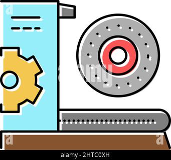 equipment and parts fabrication color icon vector illustration Stock Vector