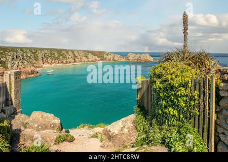 Garden of Minack Theatre at Porthcurno, Cornwall, England, UK Stock Photo