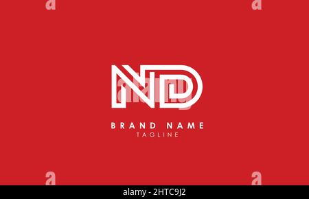 Alphabet letters Initials Monogram logo ND, DN, N and D Stock Vector
