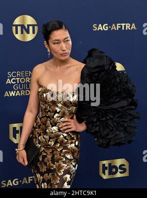 Santa Monica, United States. 28th Feb, 2022. Jihae attends the 28th annual SAG Awards held at The Barker Hangar in Santa Monica, California on Sunday, February 27, 2022. The Screen Actors Guild Awards was broadcast live on TNT and TBS. Photo by Jim Ruymen/UPI Credit: UPI/Alamy Live News Stock Photo