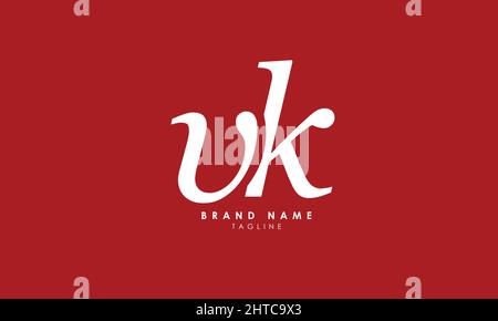 Alphabet letters Initials Monogram logo VK, KV, V and K Stock Vector