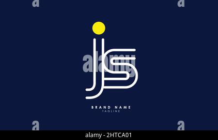 Alphabet letters Initials Monogram logo JS, SJ, J and S Stock Vector