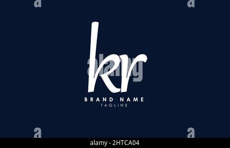 Alphabet letters Initials Monogram logo KR, RK, R and K Stock Vector