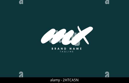 Alphabet letters Initials Monogram logo MX, XM, M and X Stock Vector