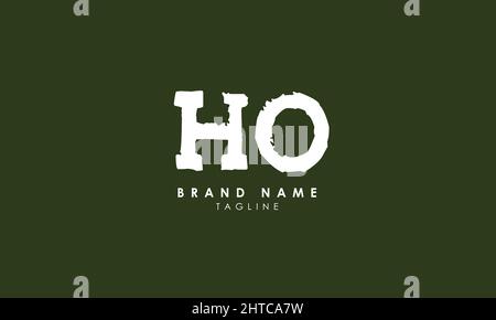 Alphabet letters Initials Monogram logo HO, OH, H and O Stock Vector