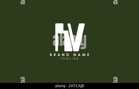 Alphabet letters Initials Monogram logo HV, VH, H and V Stock Vector