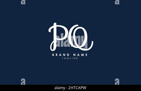 Alphabet letters Initials Monogram logo PQ, QP, P and Q Stock Vector