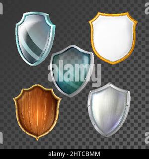 Shield protect guard set Stock Vector