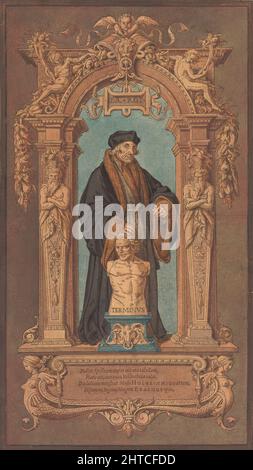 Portrait of Erasmus of Rotterdam (1467-1536) in his Cell, ca 1538. Private Collection. Stock Photo