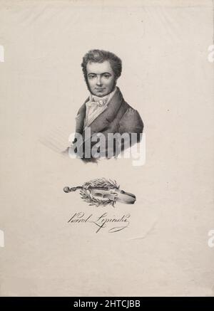 Portrait of the violinist and composer Karol Lipinski (1790-1861), 1828. Private Collection. Stock Photo