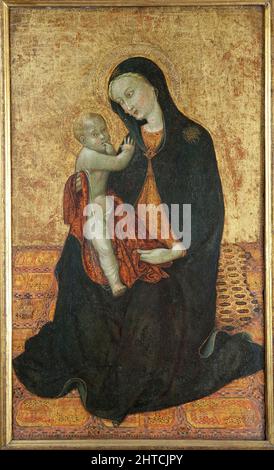 Madonna of Humility (Madonna dell' Umilit&#xe1;), ca 1430. Found in the Collection of the Fondazione Cini, Venezia. Stock Photo