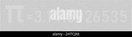 An illustration of a pi symbol and numbers on a gray background Stock Photo