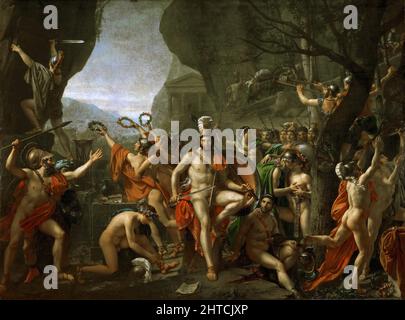 Leonidas At Thermopylae Oil On Canvas Painting By Jacques Louis David leonidas-at-thermopylae-oil-on-canvas-painting-by-jacques-louis-david