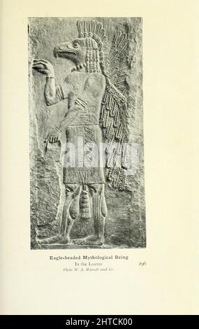 Eagle-headed Mythological Being From the book '  Myths and legends of Babylonia & Assyria ' by Lewis Spence,  Published London : Harrap 1916 Stock Photo