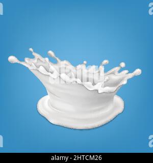 Splash milk liquid drink vector. Stock Vector