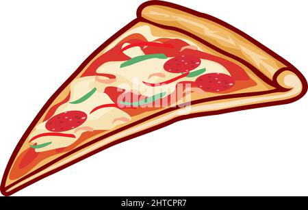 Pizza slice vector illustration Stock Vector