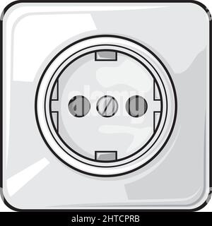 Power plug (electric outlet) vector illustration Stock Vector