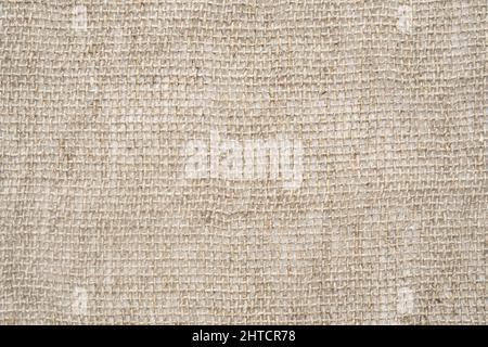 Close-up of checkered sackcloth as texture or background Stock Photo