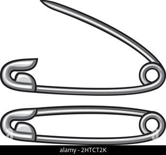 Safety pin vector illustration Stock Vector