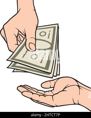 giving money clipart