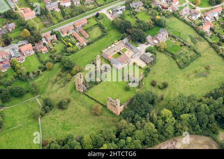 The ruins of Sheriff Hutton Castle, Sheriff Hutton, North Yorkshire, 2017. Stock Photo