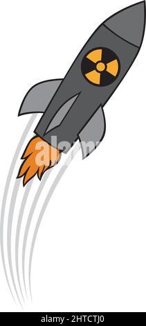 Nuclear or atomic bomb vector illustration Stock Vector