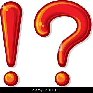 Exclamation point and a question mark vector illustration Stock Vector