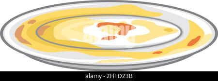 Dirty plate vector illustration Stock Vector