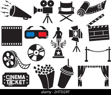 Cinema icons vector illustration Stock Vector