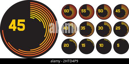 Set of timer icons. Vector illustration Stock Vector Image & Art - Alamy